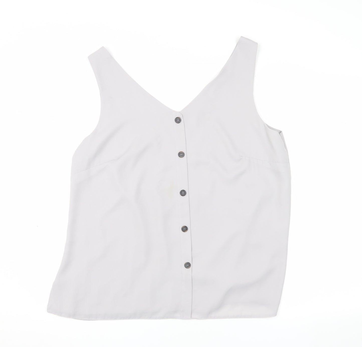 Wallis Women’s White V-Neck Tank Top Size 16