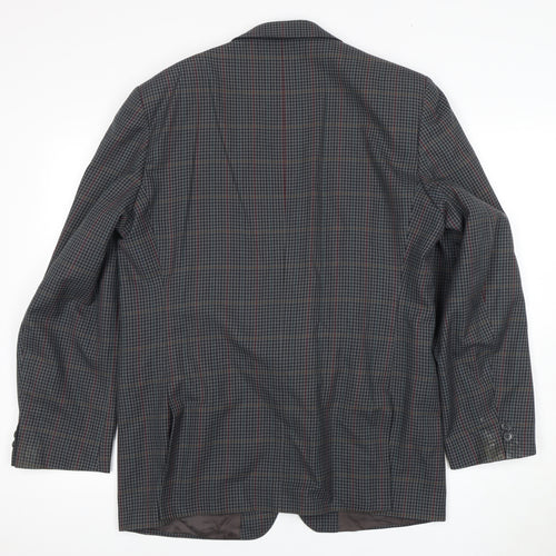 Magee Men's Grey Check Blazer, Size 42R