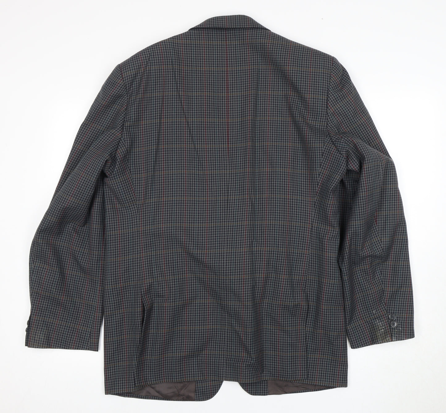 Magee Men's Grey Check Blazer, Size 42R