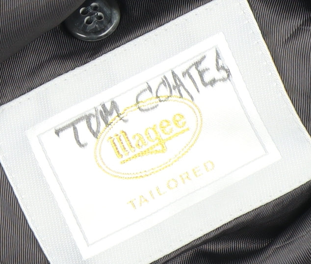 Magee Men's Grey Check Blazer, Size 42R