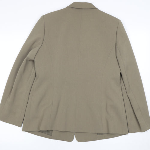 Eastex Women Brown Blazer UK 12 Three-Button Regular Fit