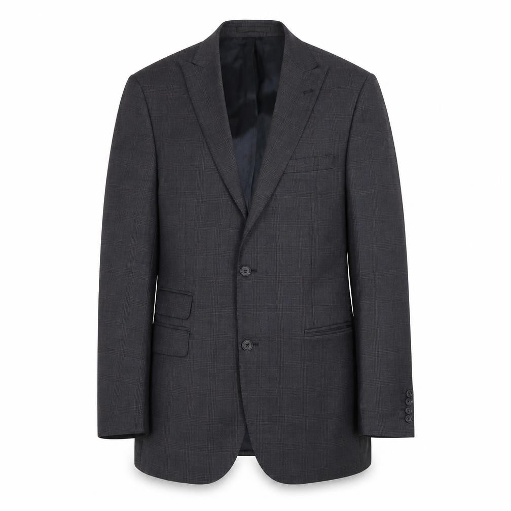 Front view of Jeff Banks Men's Grey Wool Blazer, size 42, Long