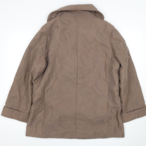 Eastex Women's Brown Paisley Mid Jacket Size 16