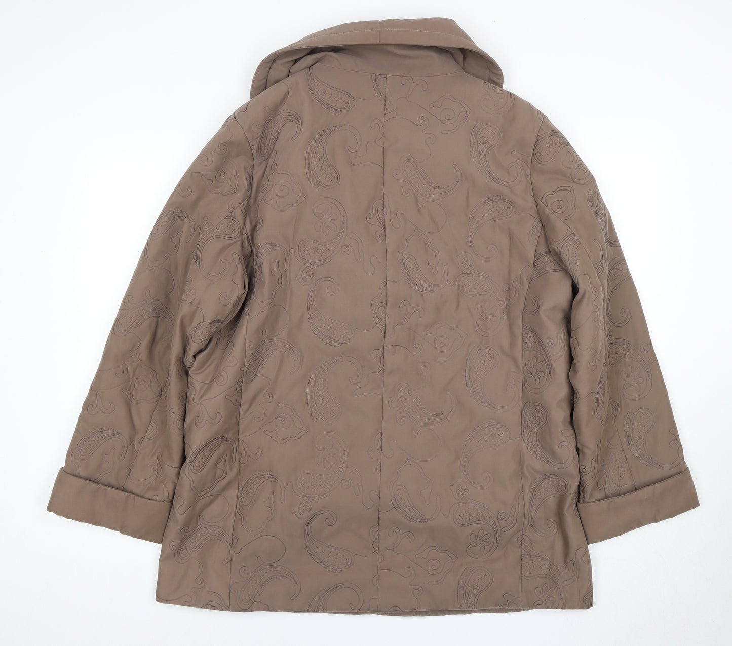 Eastex Women's Brown Paisley Mid Jacket Size 16