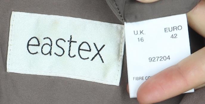 Eastex Women's Brown Paisley Mid Jacket Size 16
