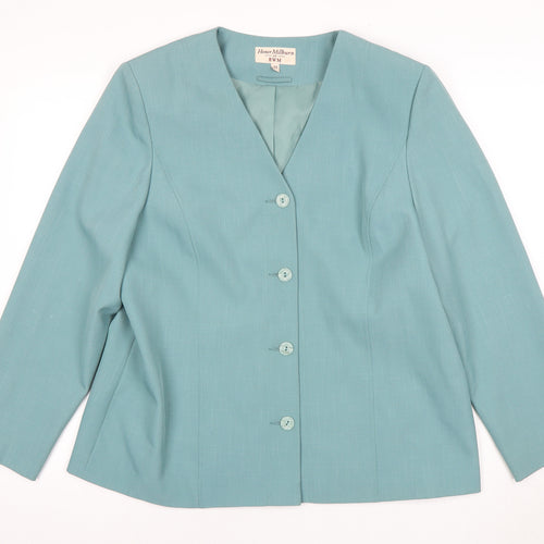 EWM Women's Blue Suit Jacket Size 18