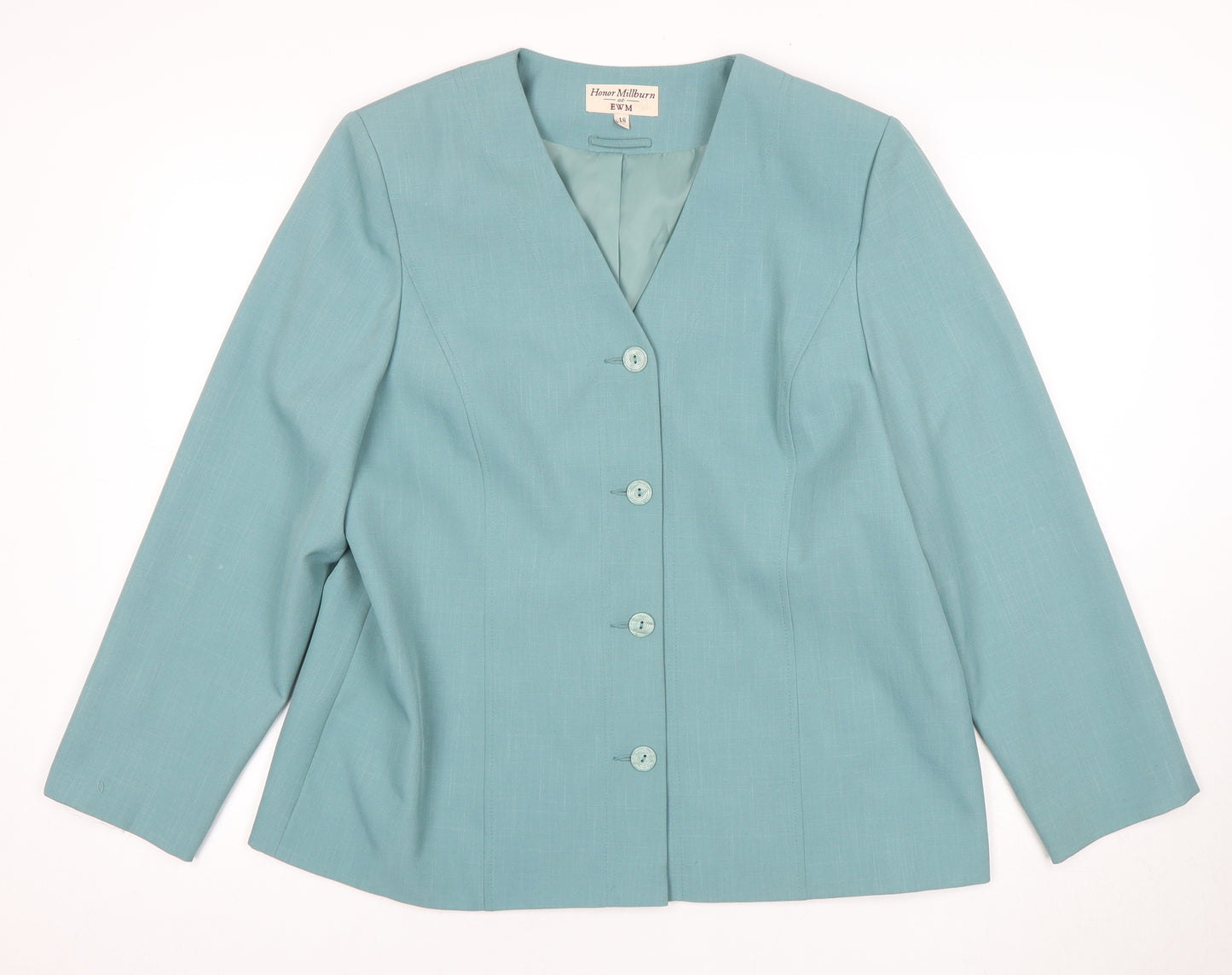 EWM Women's Blue Suit Jacket Size 18