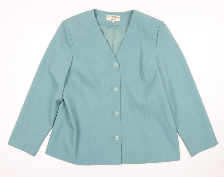 EWM Women's Blue Suit Jacket Size 18