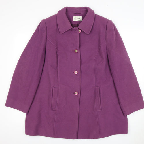 Eastex Women's Purple Wool Overcoat Size 14