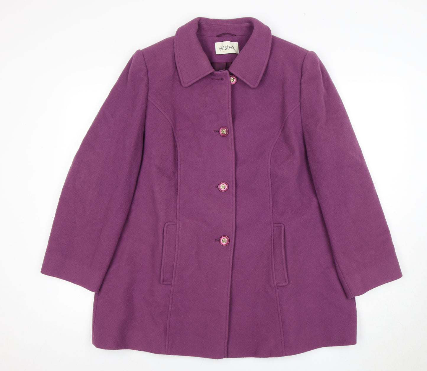 Eastex Women's Purple Wool Overcoat Size 14