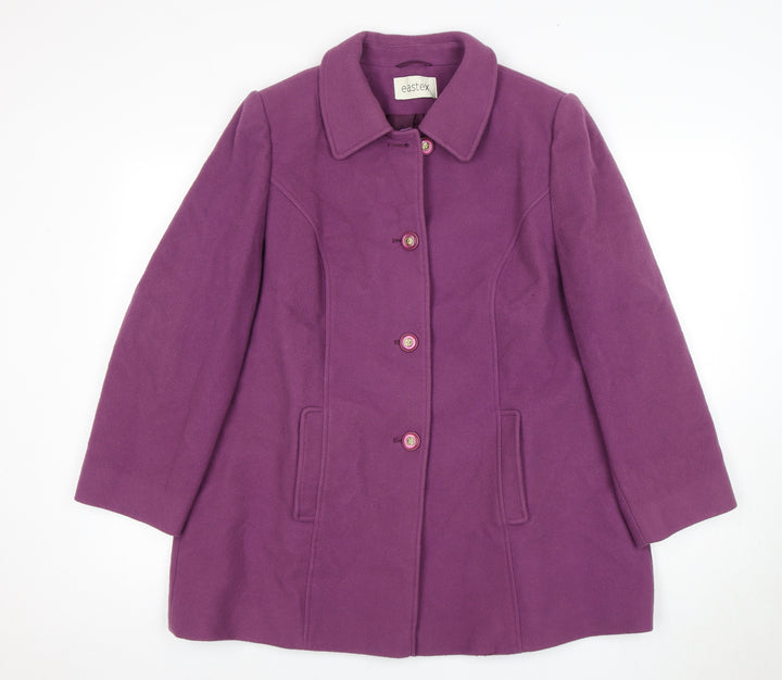 Eastex Women's Purple Wool Overcoat Size 14