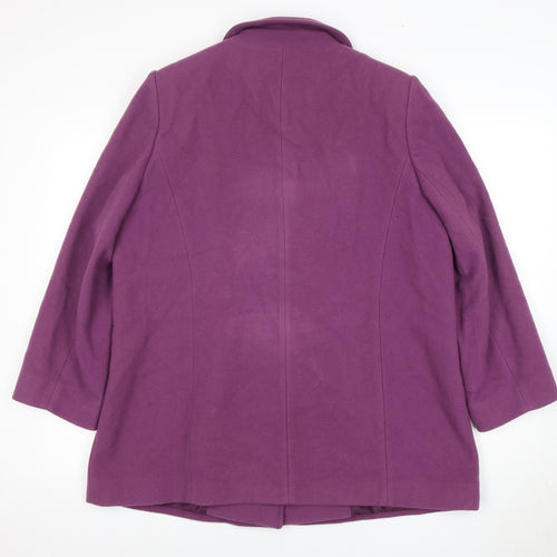 Eastex Women's Purple Wool Overcoat Size 14