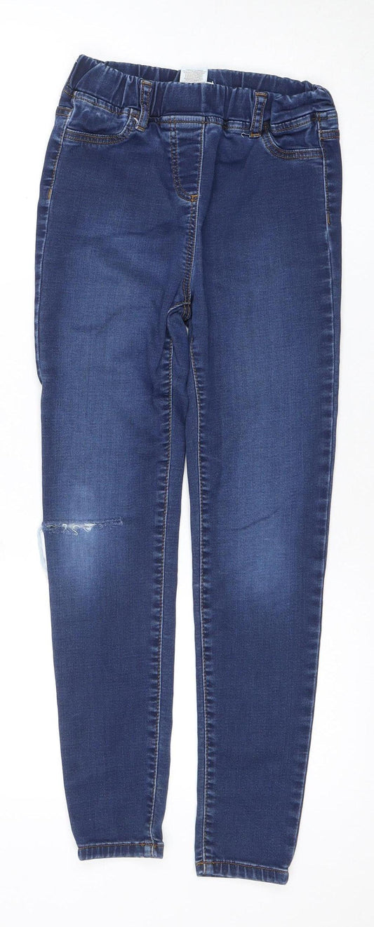 Boden Boys Blue Skinny Jeans 11 Years Cotton Blend Kids