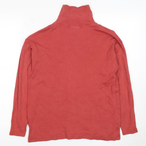 Laura Ashley Women's Red Roll Neck T-Shirt Small