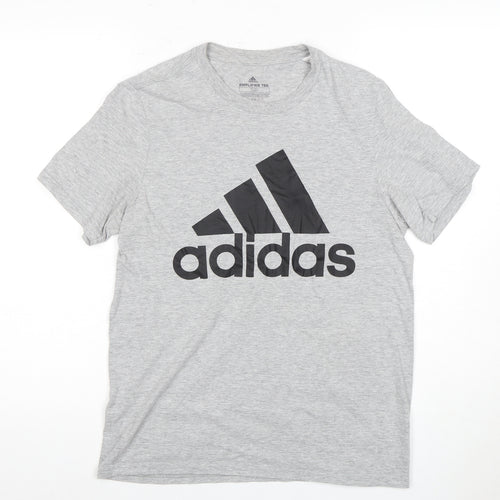 Adidas Men's Grey S T-Shirt Crew Neck