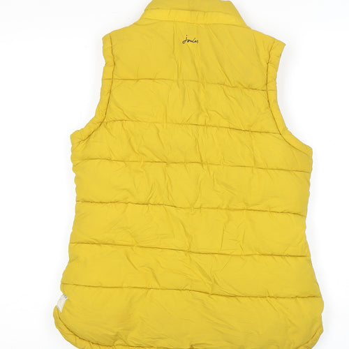 Joules Women's Yellow Puffer Waistcoat, Size 10, Nautical Style