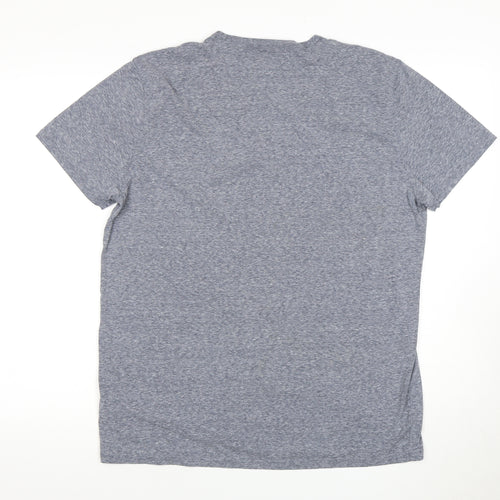 Tommy Jeans Men's Grey XL V-Neck T-Shirt Regular Fit