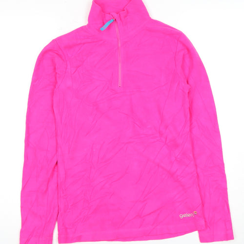 Gelert Girls Pink Fleece Sweatshirt 13 Years 1/4 Zip