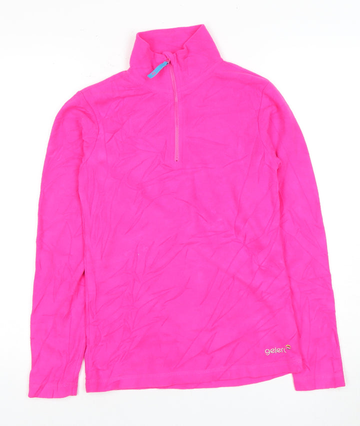 Gelert Girls Pink Fleece Sweatshirt 13 Years 1/4 Zip