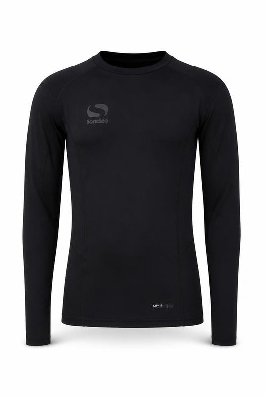 Front view of Sondico Men's XS Black Athletic Gym T-Shirt