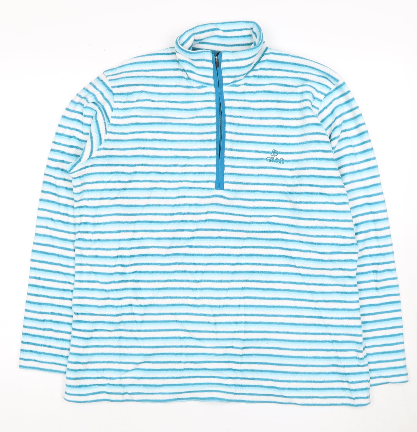 Craghoppers Women's Blue Striped Sweatshirt Size 16