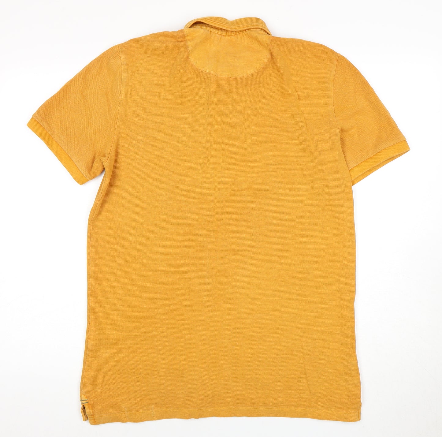 Weird Fish Men's Yellow Polo Shirt Size S