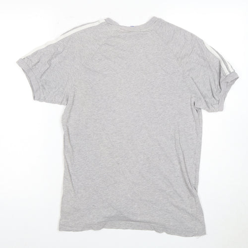 Adidas Men's Grey Logo T-Shirt, Size S