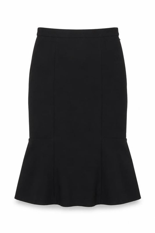Front view of Laura Ashley Women's Black Trumpet Skirt - UK 8