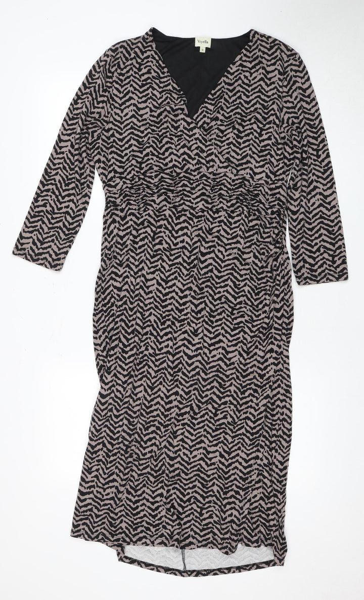 Viyella Women's Multicoloured Geometric Dress Size 10