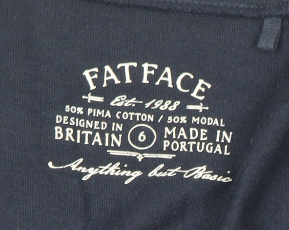 FatFace Women's Blue 3/4 Sleeve Classic T-Shirt