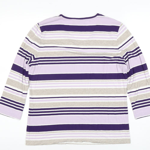 Viyella Women's Multicoloured Striped T-Shirt L