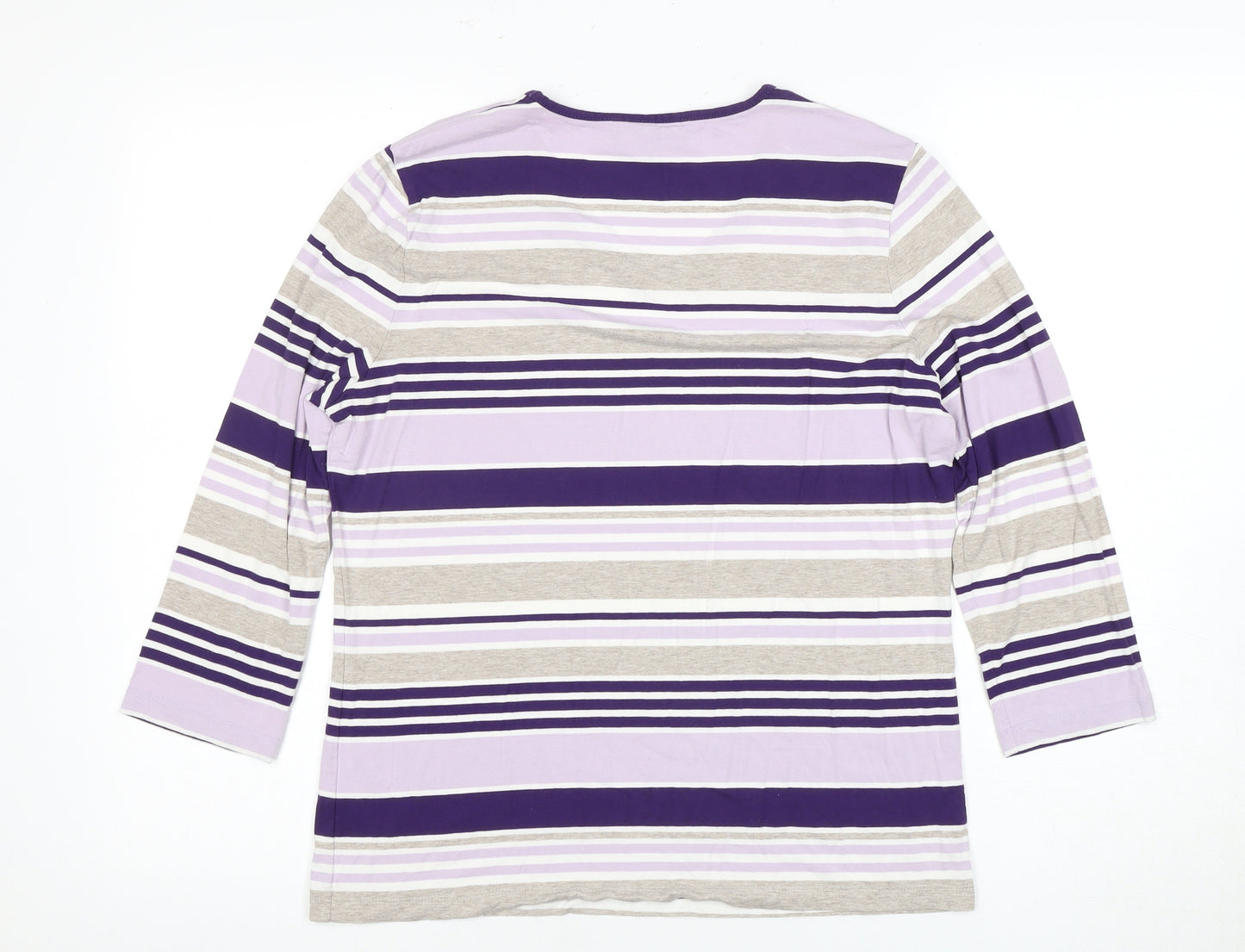 Viyella Women's Multicoloured Striped T-Shirt L