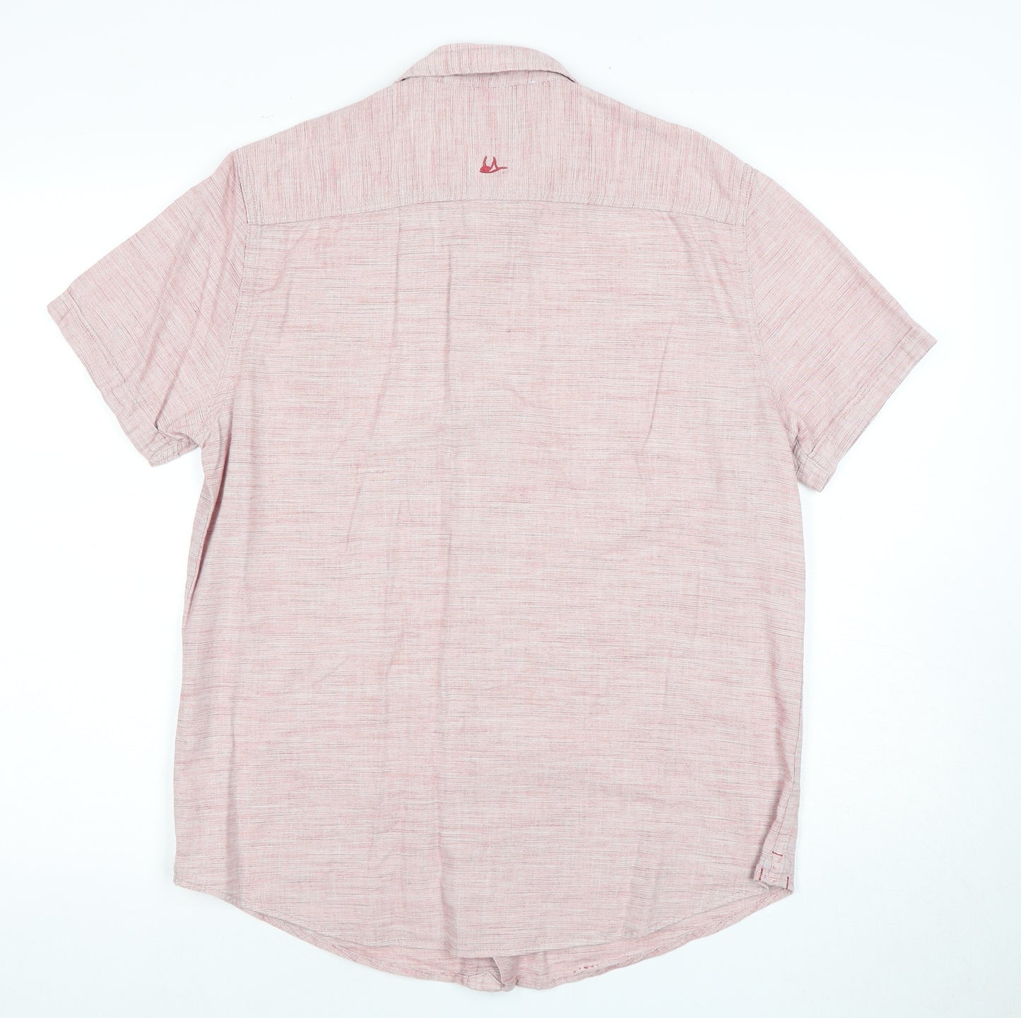 Mantaray Men's Red Short Sleeve Woven Shirt - M