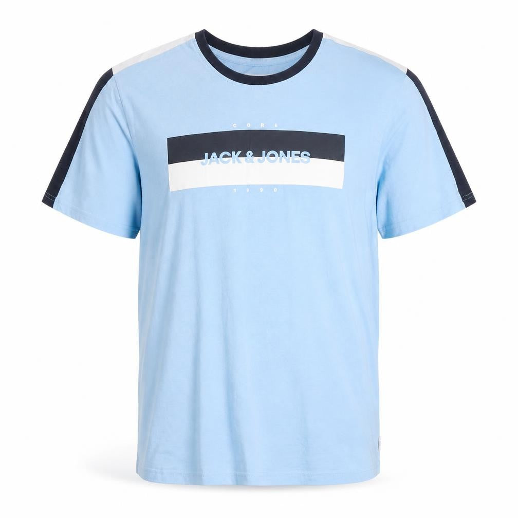 Jack & Jones Men's Blue Graphic Print 2XL Slim T-Shirt