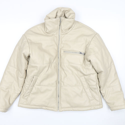 Threadbare Women's Beige Petite Zip Jacket Size 10