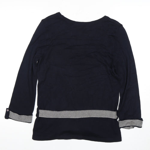 Per Una Women's Blue 3/4 Sleeve Sweater Size 12