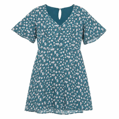 Apricot Women's Multicoloured Floral A-Line Dress M