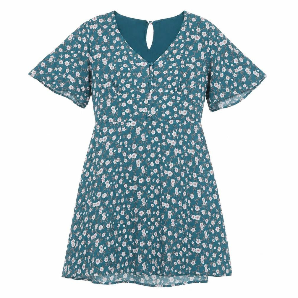Apricot Women's Multicoloured Floral A-Line Dress M