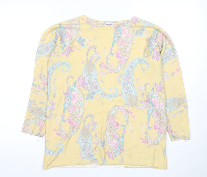 BiancoBlu Women’s Paisley 3/4 Sleeve Top M Multicoloured