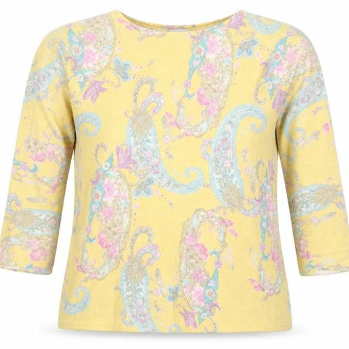 BiancoBlu Women’s Paisley 3/4 Sleeve Top M Multicoloured