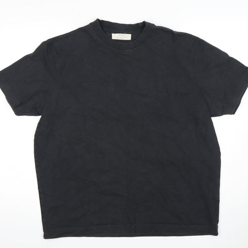 Zara Men's Black Medium Crew Neck T-Shirt
