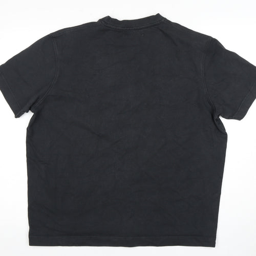 Zara Men's Black Medium Crew Neck T-Shirt