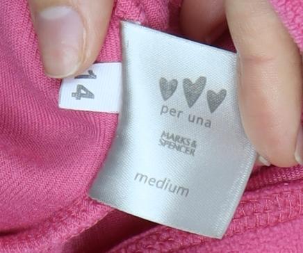 Marks and Spencer Women's Pink Hoodie, Size 14