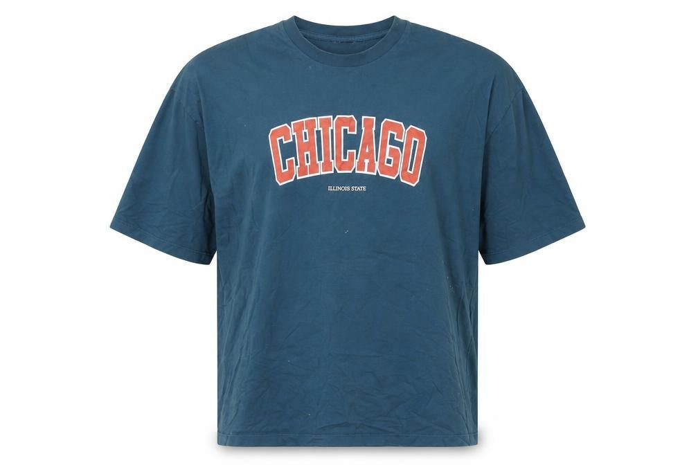 ASOS DESIGN Men’s Blue College Graphic T-Shirt Size S