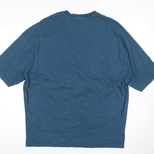 ASOS DESIGN Men’s Blue College Graphic T-Shirt Size S