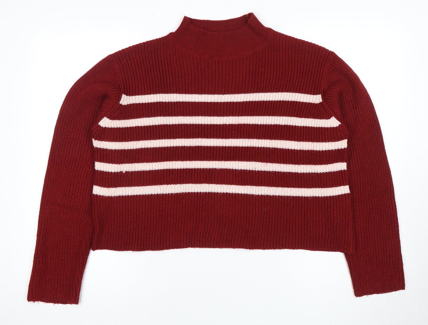 Threadbare Women's Red Striped Pullover Jumper, Size 12