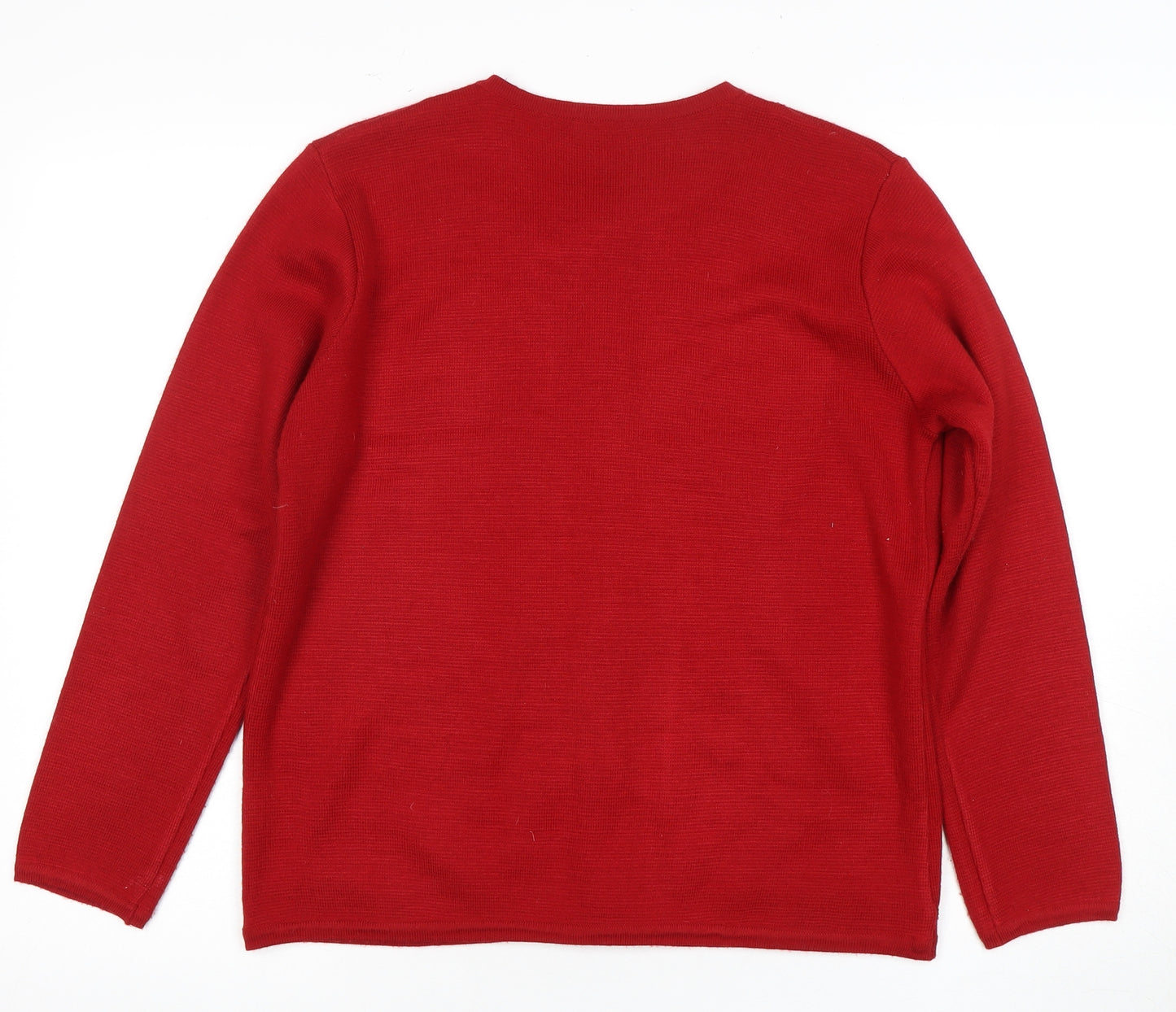 BM Red Women's Small Cardigan with Embroidery