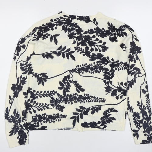 Marks and Spencer Women's Ivory Floral Cardigan Size 8