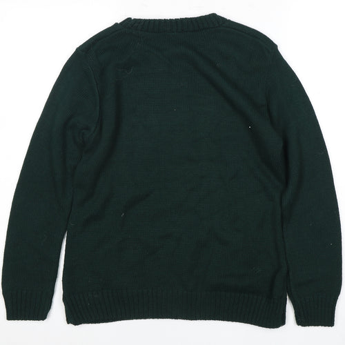 Boohoo Men's Green Christmas Pullover Jumper S
