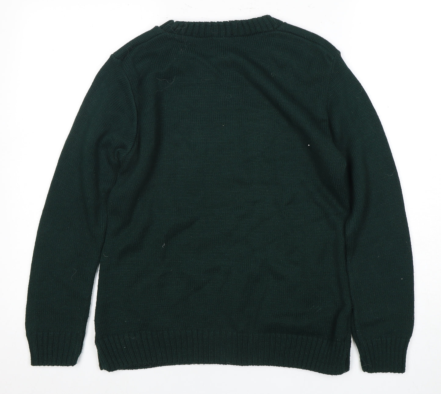Boohoo Men's Green Christmas Pullover Jumper S